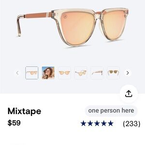 Mixtape Women's Sunglasses - Peach Tint